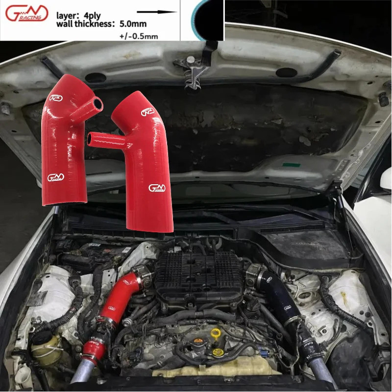 ซิลิโคนท่อไอดี Fit 2007-2017 Nissan 350Z 370Z G37 VQ37VHR VQ35HR