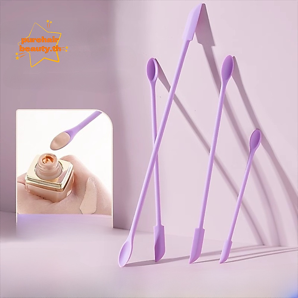 PUREHAIRBEAUTY 3 ชิ้น/เซ็ต Scraper ขวดเปล่า, ซิลิโคนReusable Foundation Scraper, Creative Double-Headed Soft Eco-Friendly Lotion Jar Scraperแต่งหน้า Application