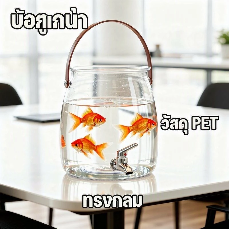 ตู้ปลาทอง โหลพลาสติกใส พร้อมก๊อกน้ำ thumbnail 7