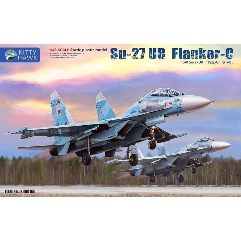 Kitty Hawk Model 1/48 Su-27 UB Flanker C Plastic Model KH80168 (Airplane)