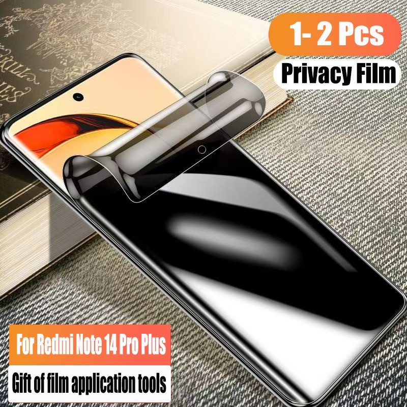 ฟิล์ม Redmi Note 14 Pro+ 1-2 ชิ้น Soft Privacy Hydrogel ฟิล์มไฮโดรเจลนิ่ม ป้องกันหน้าจอ ป้องกันการแอบมอง เพื่อความเป็นส่วนตัว สําหรับ Xiaomi Redmi Note 14 13 Pro Plus Pro + 4G 5G ฟิล์มป้องกันกล้องด้านหลัง
