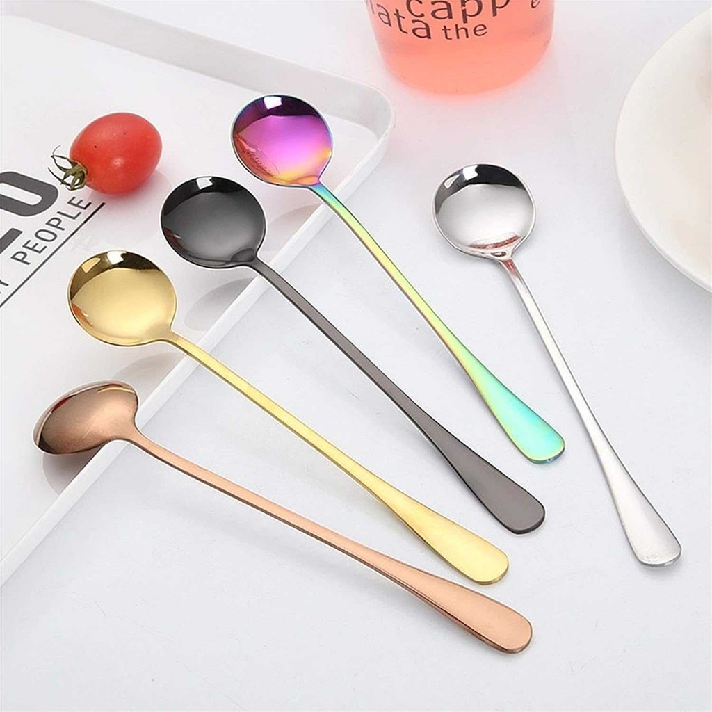 LUNASTTR Asianze Tea Spoon Dessert Rainbow Spoon Stainless Steel - A014
