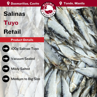 100g Premium Salinas Tuyo Dried Fish Cebu - Fresh, In stand up Pouch, Ready to Cook