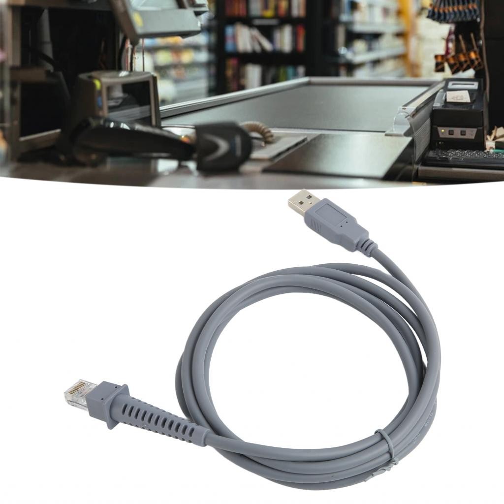 Barcode Scanner สาย PVC รหัสความเข้ากันได้กว้างยืดหยุ่นการเคลื่อนไหวสําหรับ LS2208 2208AP LS4278