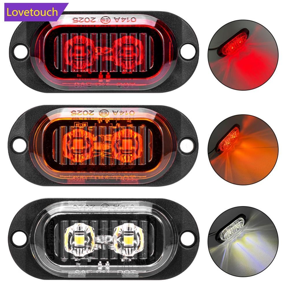 LOVETOUCH 2LED Trailer รถบรรทุกด้านข้าง Marker ไฟกันน้ํารถ Lorry รถบรรทุก Van Bus ไฟเตือนความปลอดภัย