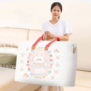 กระเป๋าผ้านวม L/XL กันฝุ่น มีหูหิ้ว ลวดลายน่ารักมาก ขนาดใหญ่ จุได้เยอะ ถุงเก็บผ้านวม ถุงเก็บของ เหมาะสําหรับใช้ในบ้าน