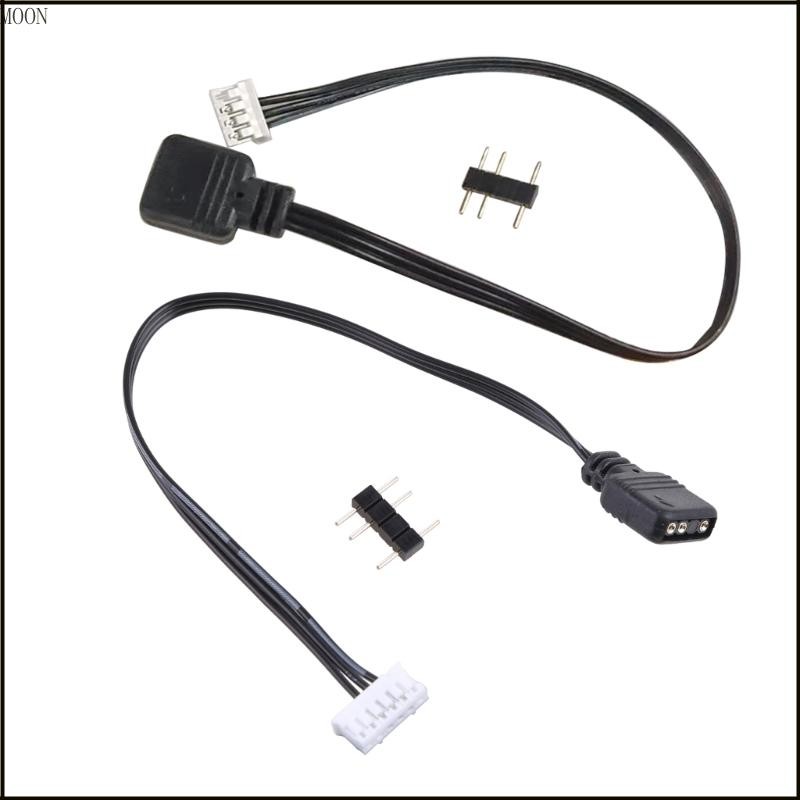 MOON 5V 3-pin ถึง 6pin 4pin สายแปลง ARGB 3Pin ถึง 4P 6P สําหรับ Coolmoon Controller