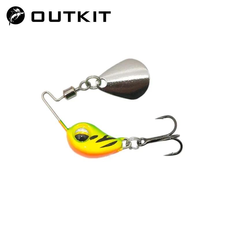 OUTKIT ใหม่ 4.5g/7.5g โลหะ VIB Micro Fishing Lure Spinner Sinking หมุนช้อน Pin Crankbait เลื่อมเหยื่อตกปลา