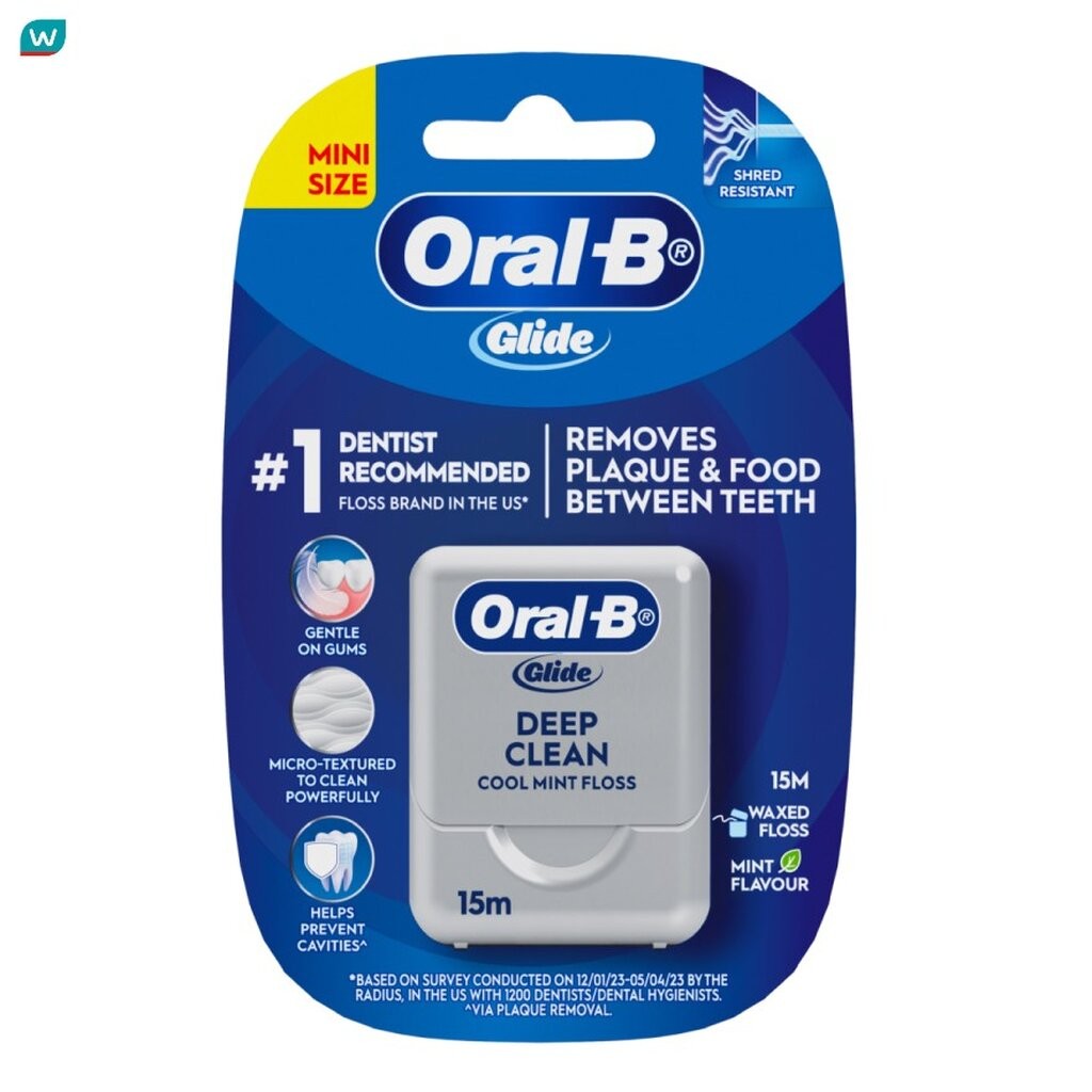 Oral-B ออรัล-บี ไกลด์ ดีพ คลีน ฟลอส คูล มินต์ 15 เมตร ไหมขัดฟัน