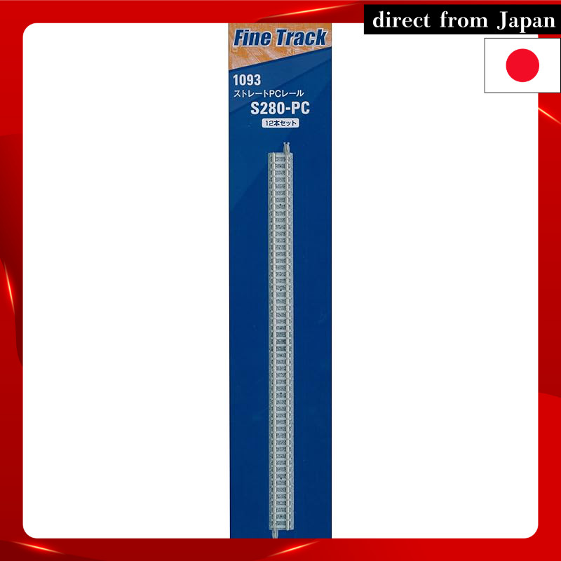 TOMYTEC TOMIX N Gauge Straight PC Rail S280-PC F Set of 12 Pieces 1093 Railway Model Supplies