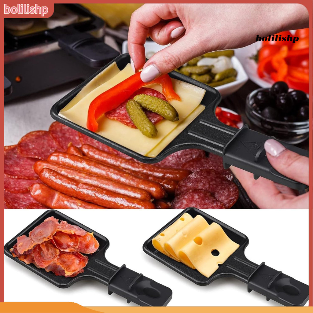 [สินค้าพร้อมส่ง] แผ่นย่างเปลี่ยนสําหรับ Raclette Grill Plate สําหรับเครื่อง Raclette Non-stick Mini Raclette ชุดกระทะย่างสําหรับชีสละลายรูปสามเหลี่ยมสี่เหลี่ยมเหมาะสําหรับงานปาร์ตี้