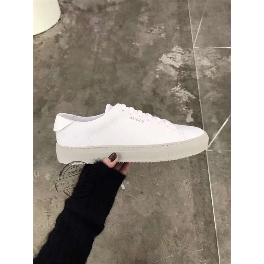 ฝรั่งเศส Daigou AXEL ARIGATO Low-Top Casual รองเท้าแบน Handmade หนังหนา Soled Lace-Up กีฬารองเท้าผ้า