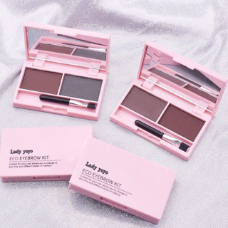 แป้งฝุ่นเขียนคิ้ว 3in1 พร้อมแปรง กันน้ำ กันเหงื่อ ติดทนนานใช…