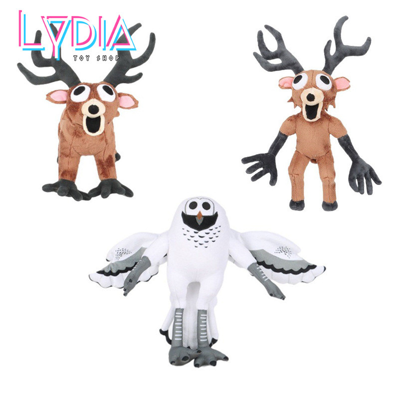 99 Nights in the Forest Plush – Deer Monster & Owl Plush Toys, Creepy Cute Horror Game ยัดตุ๊กตา, ขอ