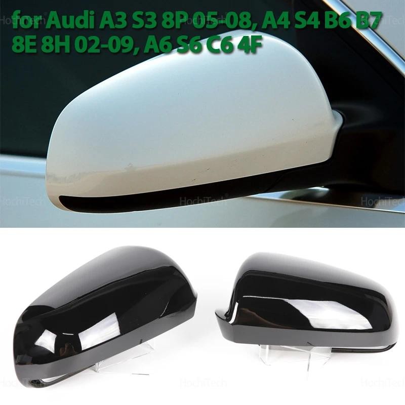 1 คู่ด้านหลังด้านข้างกรณี Trim กระจกมองหลังรถยนต์สําหรับ Audi A3 S3 8P 05-08, A4 S4 B6 B7 8E 8H 02-0