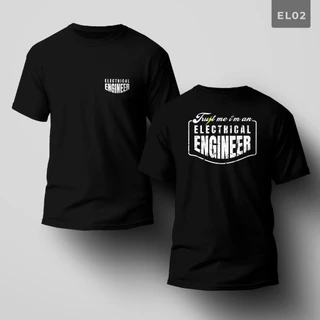 เสื้อยืดแขนสั้นผู้ชายวิศวกรไฟฟ้า สีดำ ทำจากผ้าฝ้าย 100% นุ่มและระบายอากาศดี มีให้เลือกระหว่างไซส์ S ถึง 5XL และพร้อมจัดส่งทันที