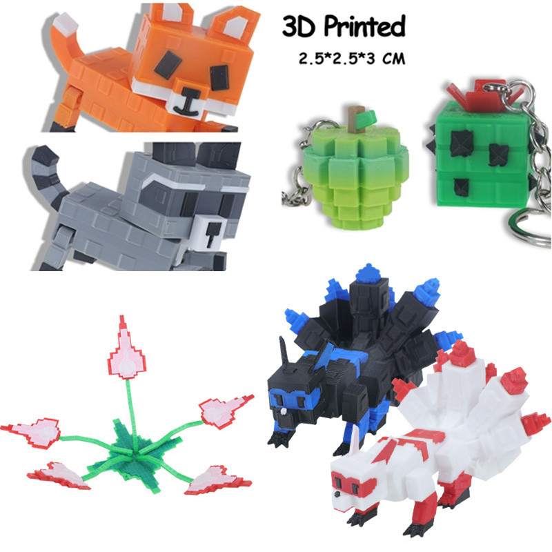 Grow A Garden สัตว์เลี้ยง Raccoon Corrupted Kitsune Action Figure Roblox T-Rex 3D การพิมพ์ของเล่น