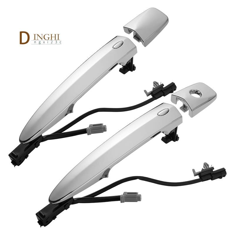 1 คู่ประตูด้านหน้าด้านนอก Handle Chrome W/สมาร์ทสําหรับ Leaf Sentra 2009-2018 80645-1AA0A 80640-1AA0
