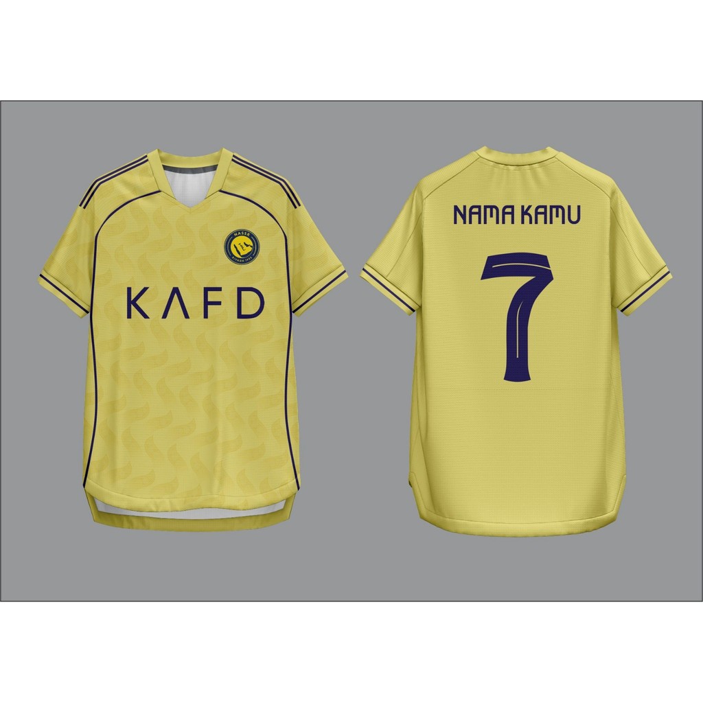 ALNASSR FOOTBALL JERSEY / CRISTIANO RONALDO FOOTBALL JERSEY / FOOTBALL JERSEY WITH YOUR OWN NAME