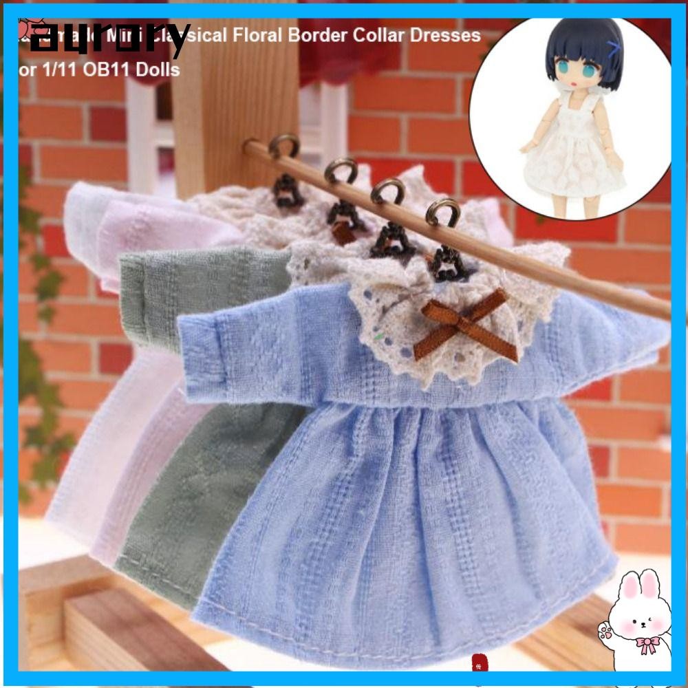 AURORY มินิคลาสสิก, Handmade แฟชั่นดอกไม้ Border Collar ชุด, DIY อุปกรณ์เสริมหลายสไตล์ตุ๊กตา Retro ช