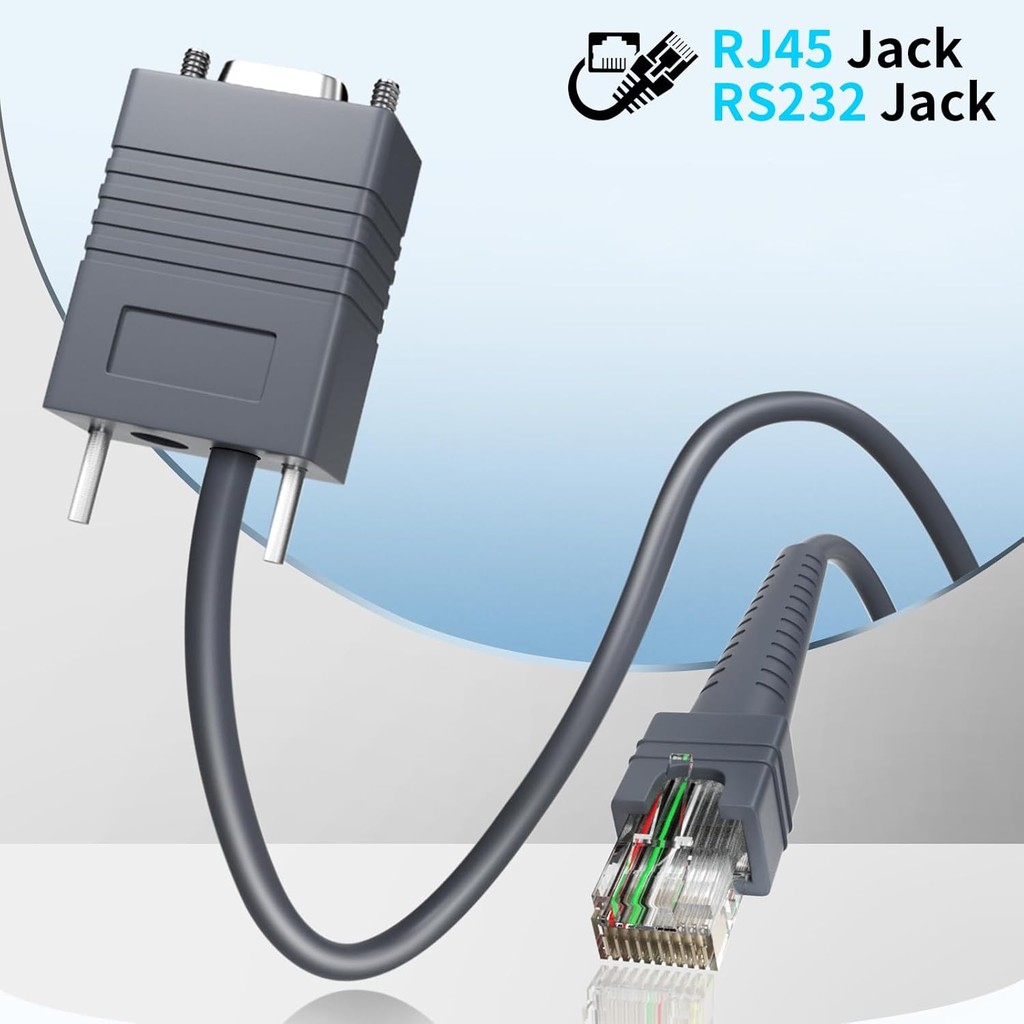 (2PCS) 9.84ft RJ45 ถึง RS232 สาย Barcode Scanner สาย RJ45 สําหรับ Motorola/Symbol/Zebra DS9208 สาย L