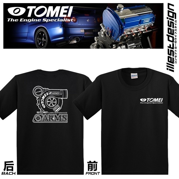 24 2025 แฟชั่น Auto Tees: CP281-CP283 เสื้อยืด Tomei Racing WRX STI GTR35 SUPRA RX7 ZC31S FK8R FD2R 