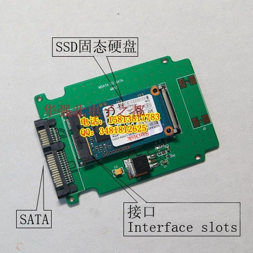 MSATA to SATA Adapter Card msay Solid State Drive Interface mSATA อะแดปเตอร์การ์ด SATA อะแดปเตอร์การ