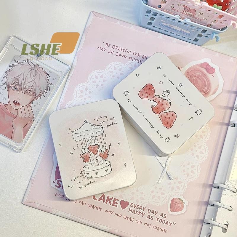 [LSHE] การ์ตูนกระต่าย Storgae กล่องที่ว่างเปล่า Kpop Photocards Desktop Organizer แบบพกพาเครื่องเขียนกรณีใหม่