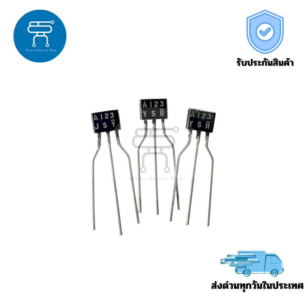 A123 (2SA123) ทรานซิสเตอร์ PNP 0.01A 35V แพ็ค 5 ชิ้น แพ็คเกจ TO-44 สำหรับงานขยายสัญญาณและวงจรควบคุมไ
