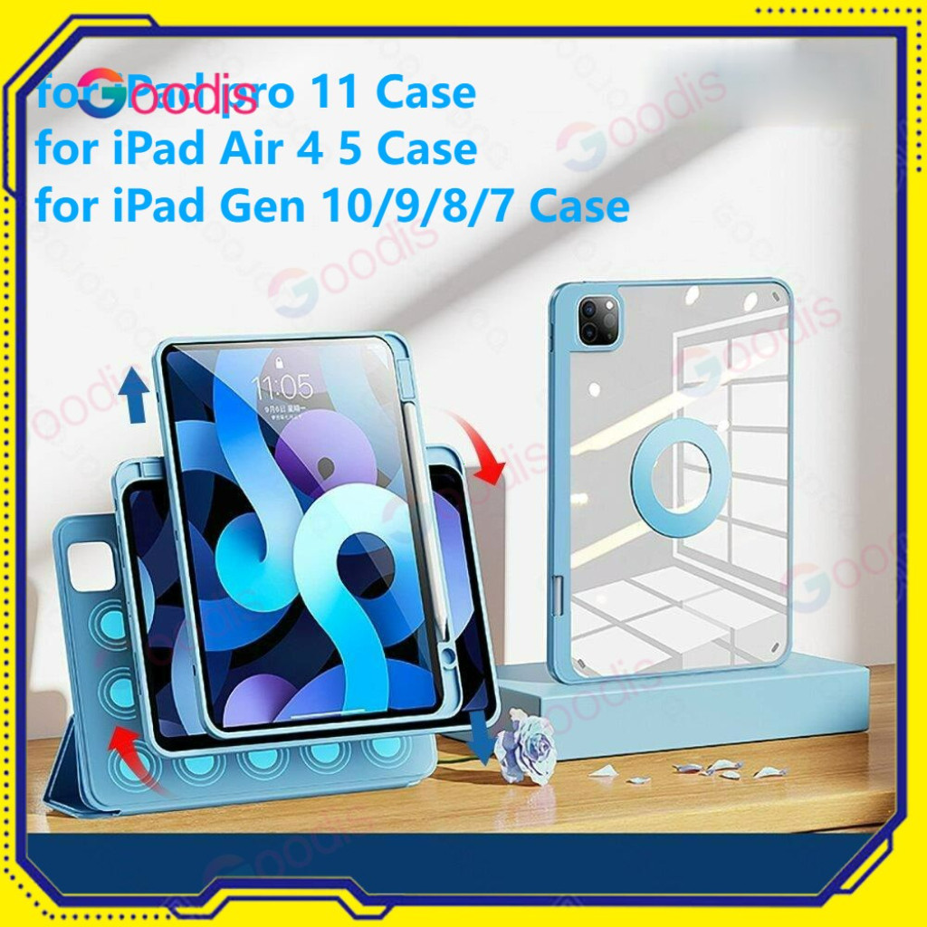 เคสสำหรับ ไอเเพด 720 iPad Magnetic Tablet Case Pro 11 Air 4 5 6 7 10.9 M3 2025 M4 Pro 12.9 เคสแท็บเล