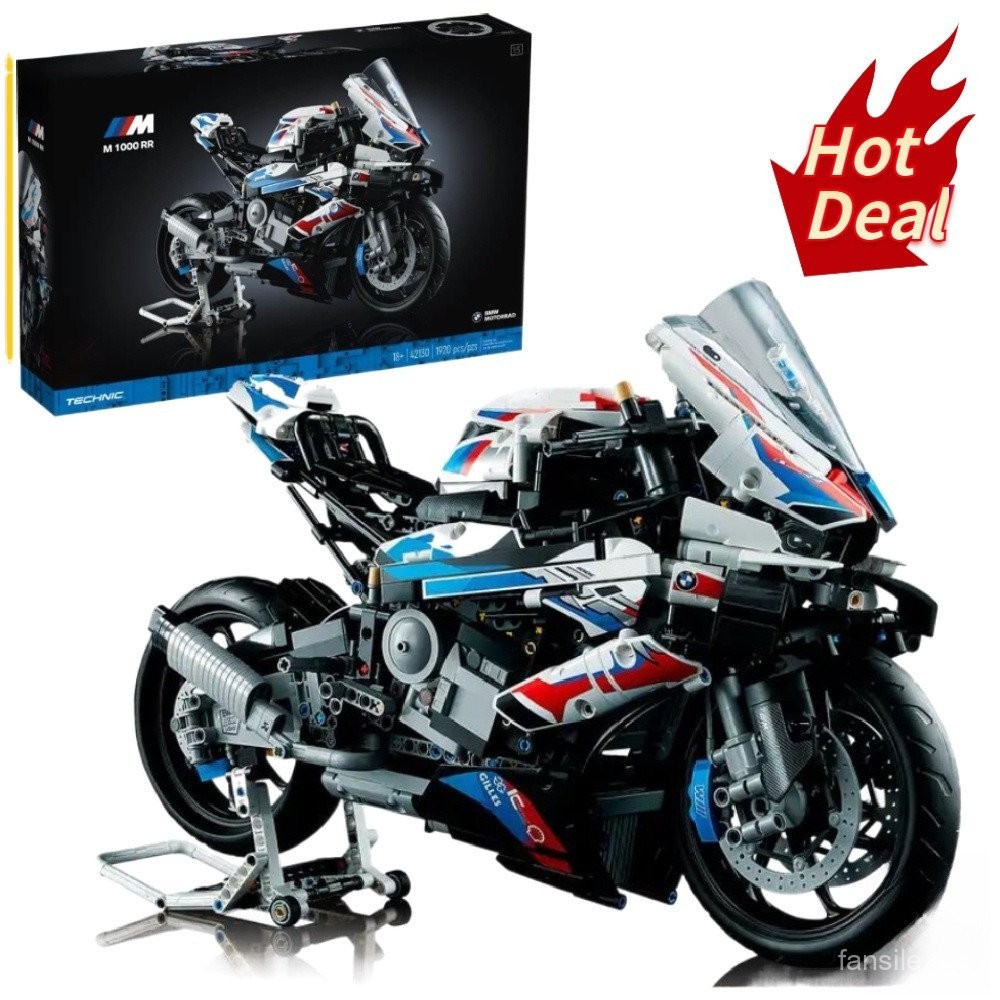 1920pcs ใช้งานร่วมกับ Lego Technic BMW รถจักรยานยนต์ Building Blocks M1000rr Mechanical Group Boy As