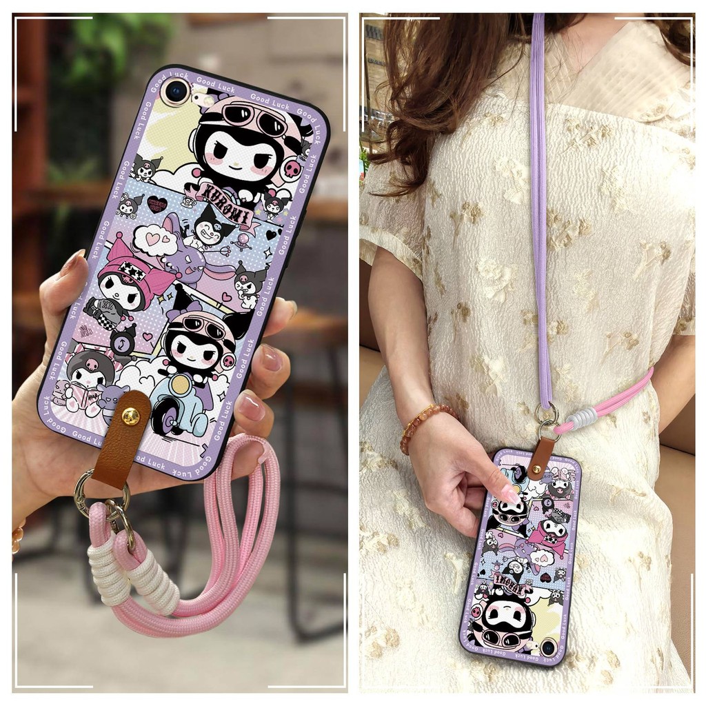ขอบรวมทุกอย่างแนวทแยง Apple iphone 7/8/SE 2020/2022/SE2/SE3/ip7/ip8 เคสโทรศัพท์การ์ตูนน่ารัก Halter 