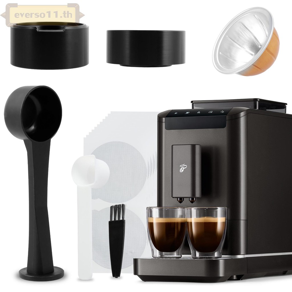 Coffee Pod Refill Kit Reusable Pod Refill Kit Coffee Capsule Refill Kit 100 ชิ้นอลูมิเนียมฟอยล์แปรงบ