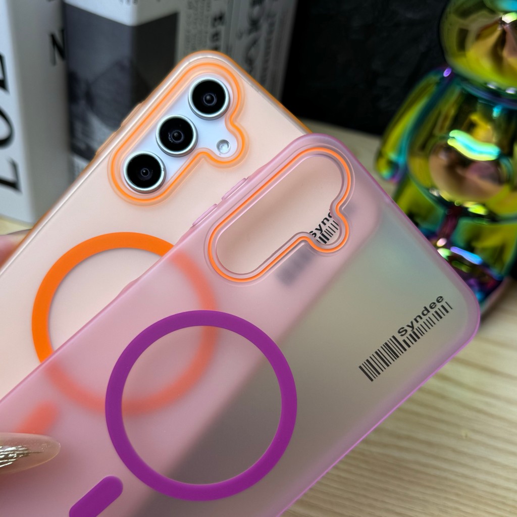 SAMSUNG เคสโทรศัพท์สําหรับSamsung A04s A14 A24 A34 A54 A13 A33 A53 A12 A32 A52s M32 M16 M36 F06 Matteโปร่งใสฝาครอบแม่เหล็กบางAnti-Fallปลอก - รูปที่ 5