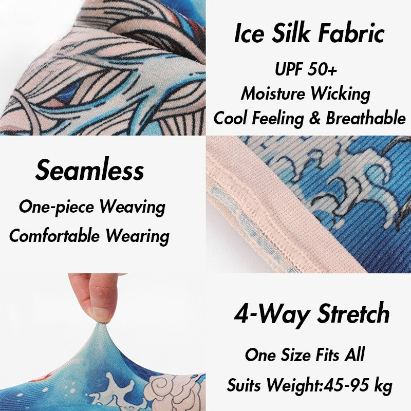 Arm Guards สำหรับจักรยาน ผ้าไหมน้ำแข็ง ลดความร้อนและป้องกันรังสียูวี ใช้ได้ดีเมื่อขี่จักรยานกลางแจ้ง - รูปที่ 2