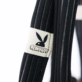 PLAYBOY รุ่น Woven Tote bag กระเป๋าผ้าไหมพรม รหัส ST-BS254PB138 ดีไซน์ทรงTote bag ทอลายโลโก้ ลายริ้วทั้งใบ มี 3 สี