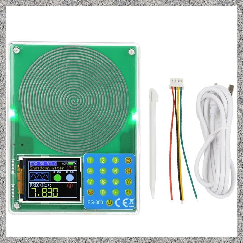 FG-300 DDS เครื่องกําเนิดสัญญาณ 1.8 นิ้วหน้าจอสีแสดงคลื่นไซน์, คลื่นสี่เหลี่ยม, คลื่นฟันเลื่อย 0.001