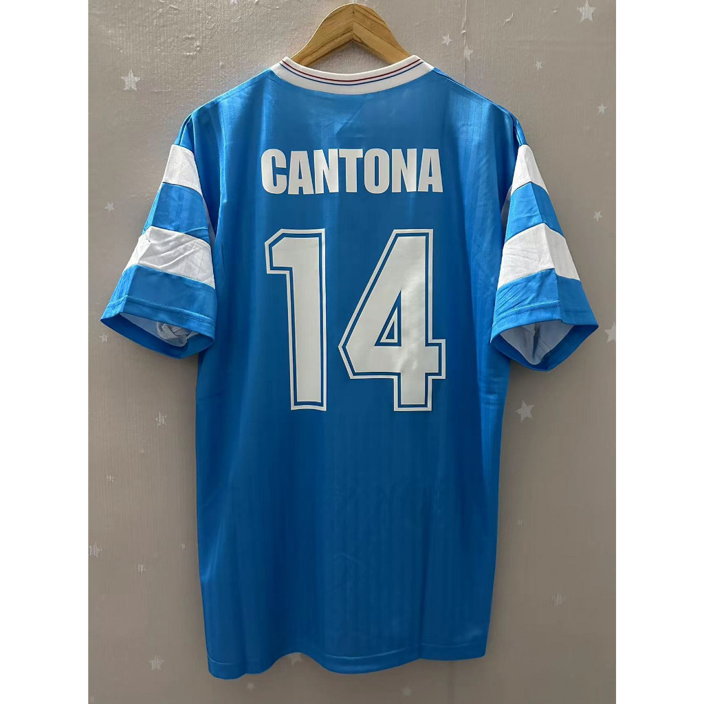 S-XXL 1990-91 Marseille Eric Cantona Vintage Retro Football Jersey
