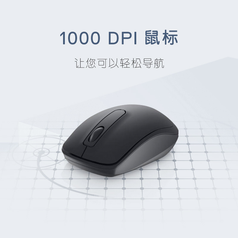 Dell/Dell คีย์บอร์ดไร้สายชุดเมาส์ Non-Charging คีย์บอร์ดไร้สายเมาส์เกมเล่นเกมชายหญิง KM3322W