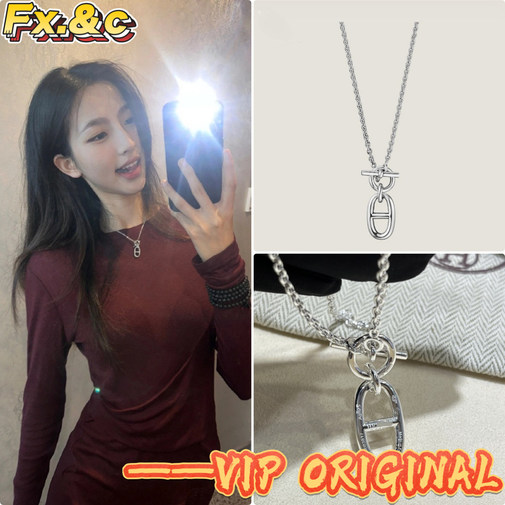 【ก่อนสั่งสอบถาม】ราคา3100 HHH สร้อยคอเงินแท้ 925 โซ่ทรงจมูกหมูพร้อมตัวล็อค TO