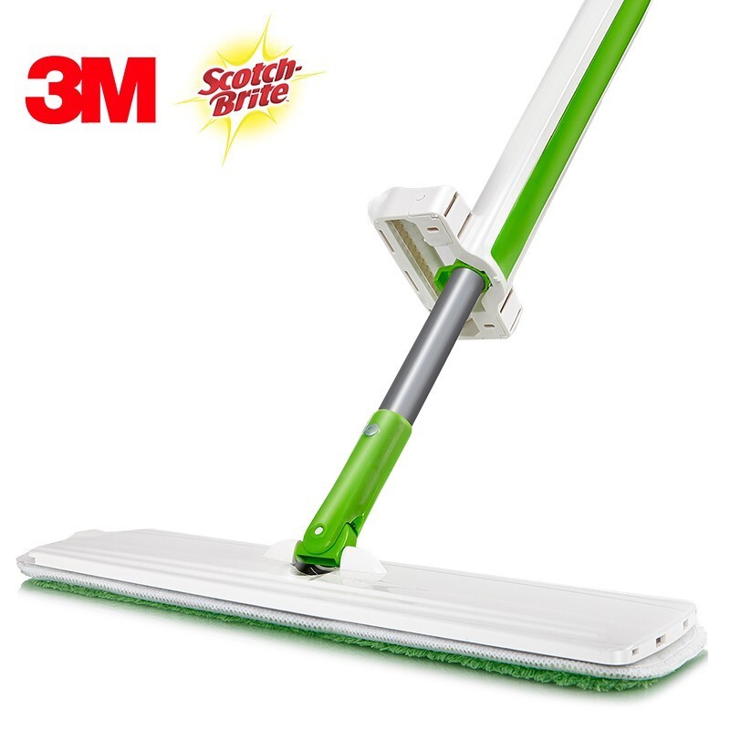 [SG Ready Stock] 3M ScotchBrite SelfWringing HandsFree Automatic Squeeze Flat Mop