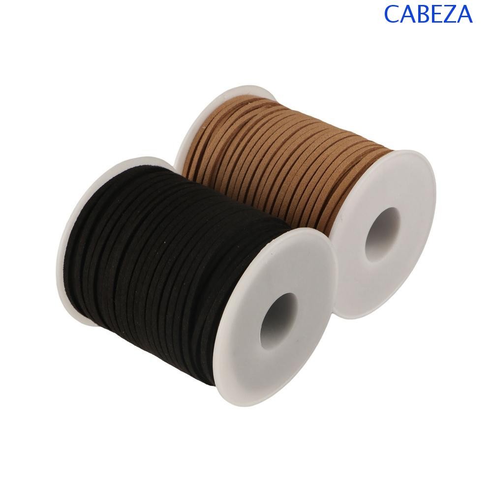 CABEZA เชือกกํามะหยี่หนัง, ด้ายม้วนหนังแฮนด์เมดสไตล์เกาหลี, สายกล่องของขวัญ 50 หลาริบบิ้นเชือกบรรจุภัณฑ์ของขวัญ DIY