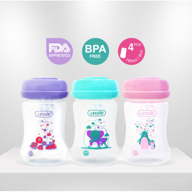 Lunavie BM Storage Bottles 4x180ml