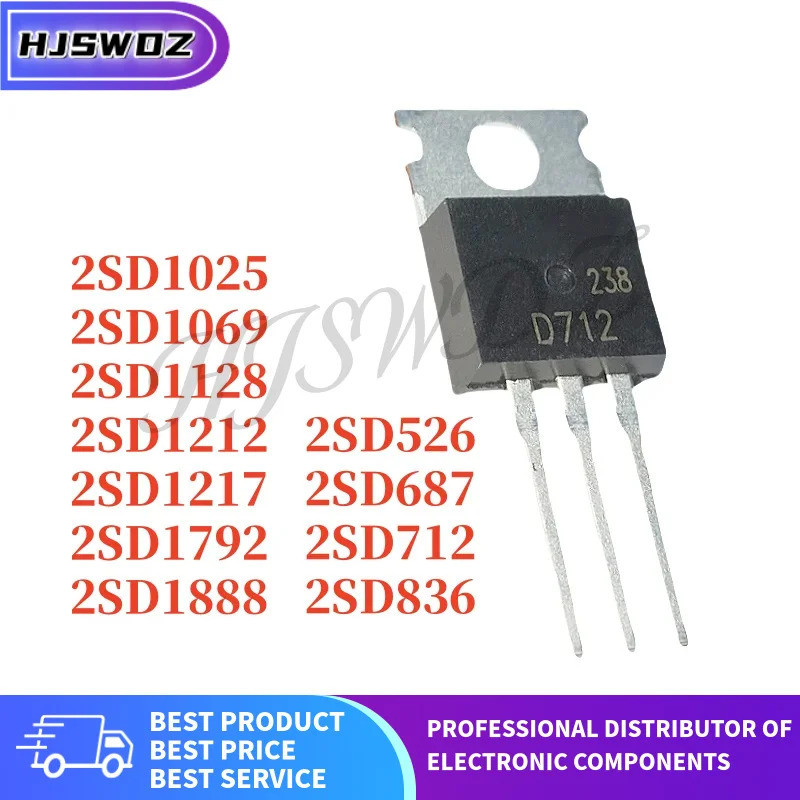1-5PCS 2SD836 2SD712 2SD1217 2SD687 2SD1888 2SD1792 2SD1212 2SD1069 2SD1025 2SD1128 2SD526 TO-220 หล