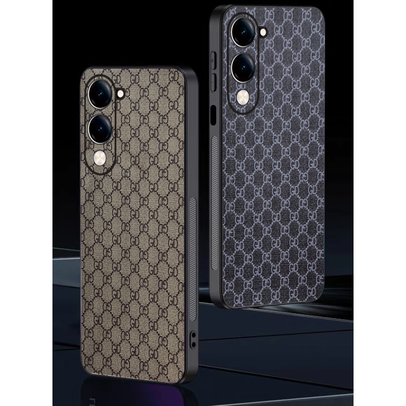 สําหรับ Vivo Y04 Y04S Y29S Y29t หรูหราคลาสสิกแฟชั่นหนัง TPU Soft Edge Anti-Drop เคสโทรศัพท์