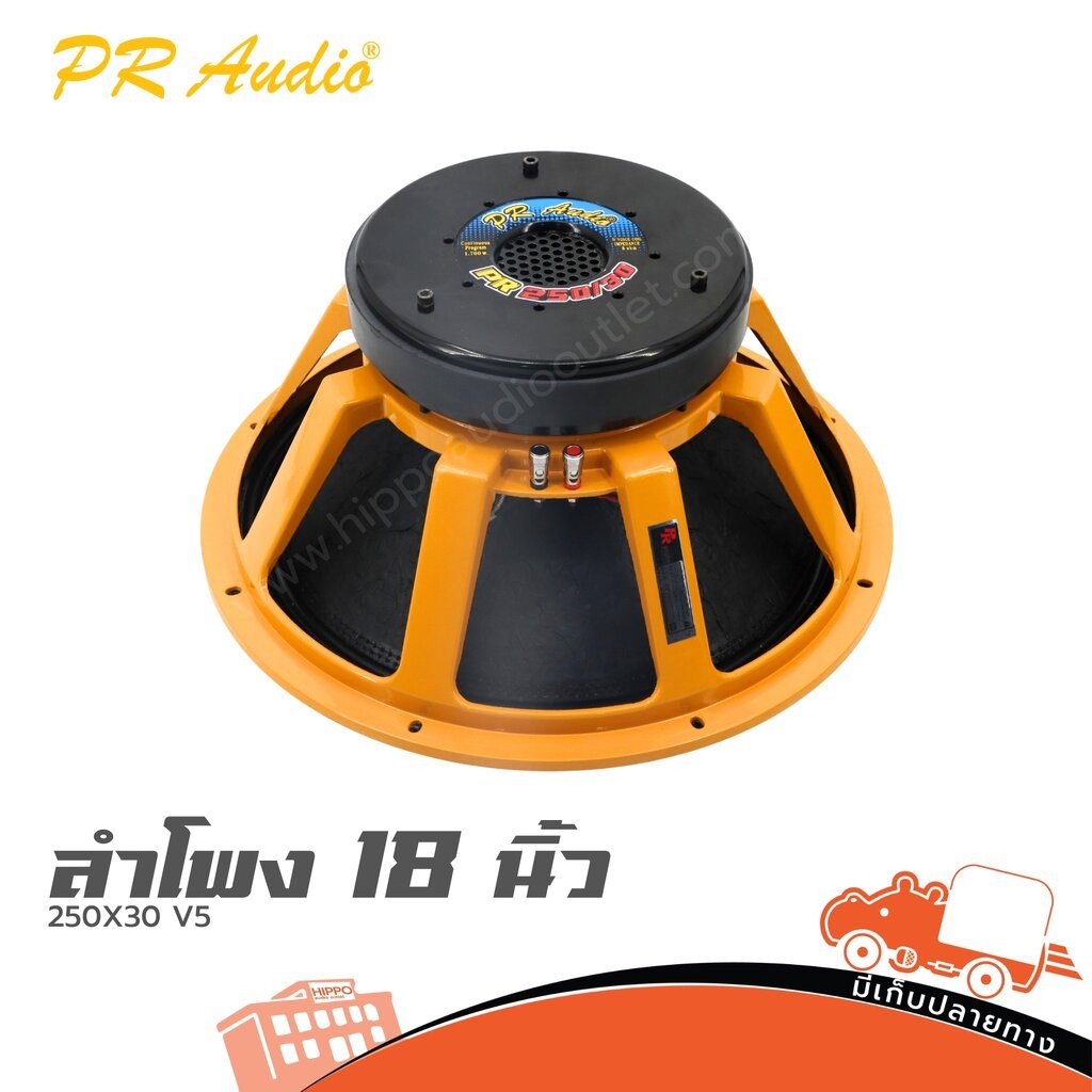 ลำโพง 18 นิ้ว PR.AUDIO 250X30 V5 ฮิปโป ออดิโอ Hippo Audio