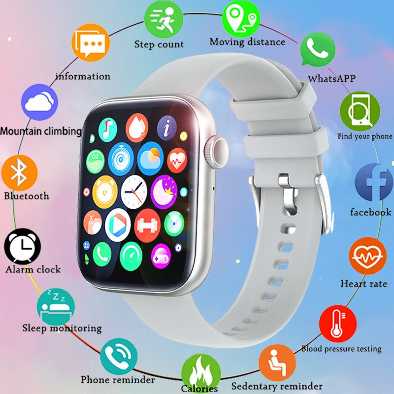 ChiBear 2023 1.81 นิ้วบลูทูธโทรSmartwatchผู้ชายสนับสนุน118กีฬาผู้หญิงโรตารีคีย์สมาร์ทนาฬิกาPK iwo 13