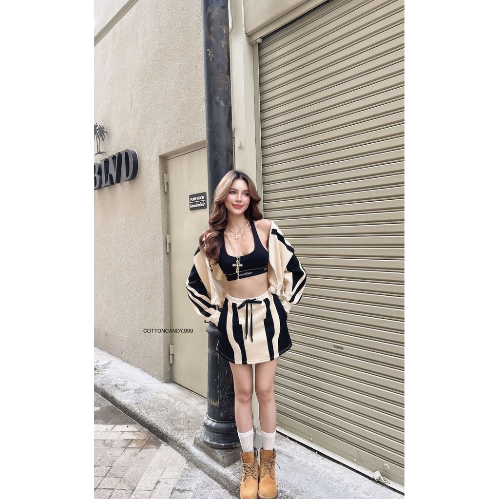 Bkkclothe. NEW NIKIE KOREA COTTON CANDY TOP + SKIRT SET (IMPORTED BANGKOK)