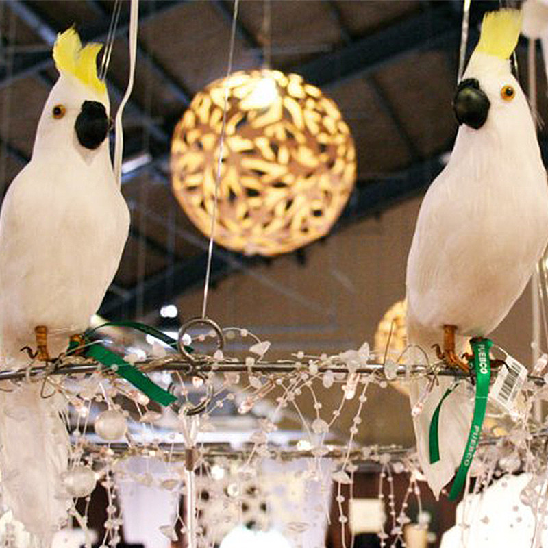 PUEBCO เครื่องประดับจำลองนกสำหรับห้องนอนและห้องนั่งเล่น ของขวัญสร้างสรรค์