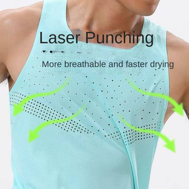 Quick Drying Clothes Sports Vest Lightweight Breathable Mesh Marathon Track and Field Fitness Traini